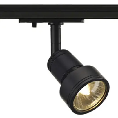 Proiettore SLV PURI, GU10 50W con adattatore 1-fase IP20 nero 