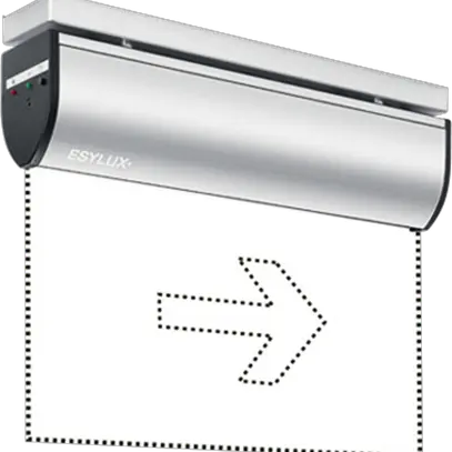Luminaire de secours ESYLUX SLD LEDi SC/C montage au plafond 