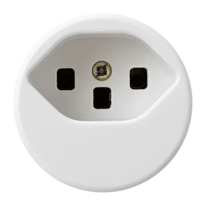 Inserto per presa tipo 23 INC basico A bianco con morsetti a vite 