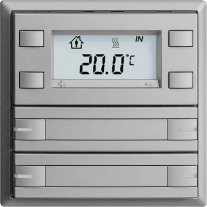 Pulsante RTH INC KNX 4×EDIZIOdue F silver, con carta+LED RGB 