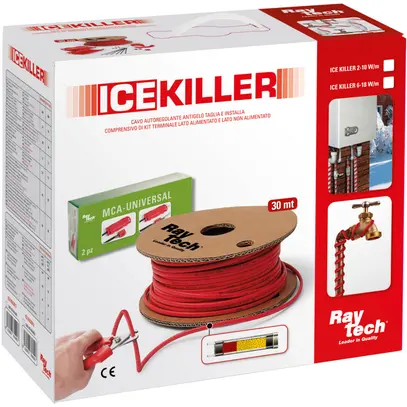 Kit câble chauffant Raytech 30m, 18W/m 10°C 