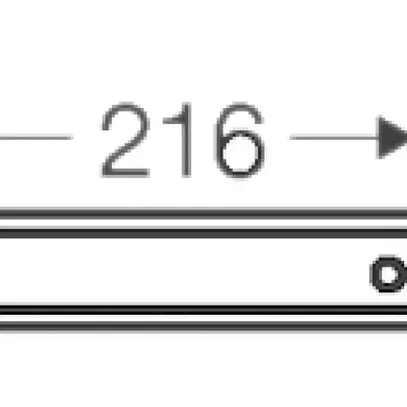 Profilschiene DIN-35 L 216 zu Apparategehäuse Gr.1, 2 und 3 
