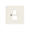 Plaque frontale 1×T+T,1×RJ45 EDIZIOdue blanc R&M swissline 