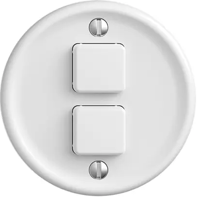 Kit di copertura STANDARDdue per 2×tasto Ø50mm, senza marquaggio, bianco 