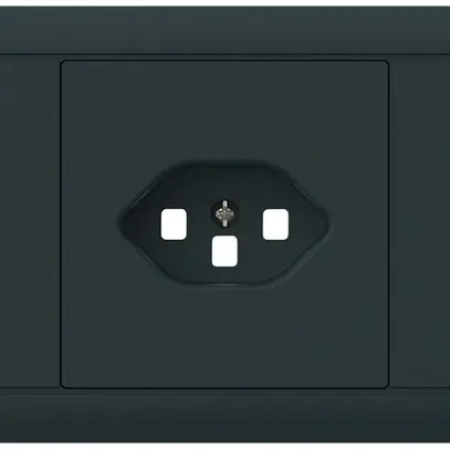 Kit frontale INS kallysto per presa INS 1×tipo 23 telaio a innesto nero 