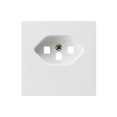 Plaque frontale kallysto T23 blanc 60×60 pour prise bornes à vis 