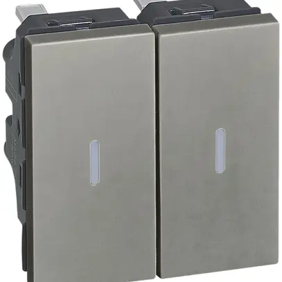 Contatto a pulsante doppio INS ARTEOR, magnesio 