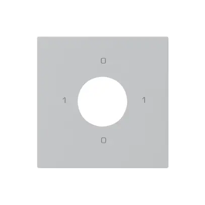 Kit frontale per interruttore a chiave S0 60×60mm kallysto 0-1-0-1 grigio chiaro 