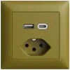 Presa INC USB tipo A+C + tipo 13 Feller EDIZIOdue FMI 230V 3000mA olive 
