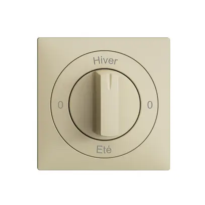 Kit front. 0-Hiver-0-Eté EDIZIOdue vanille, 60×60mm per interr.rot 