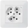 Prise ENC kallysto.trend 3×T13 blanc avec sécurité enfants 