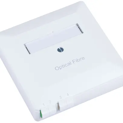 Boîte de raccordement FO AP R&M, 1×LC/d APC SM, 88×88mm, blanc 