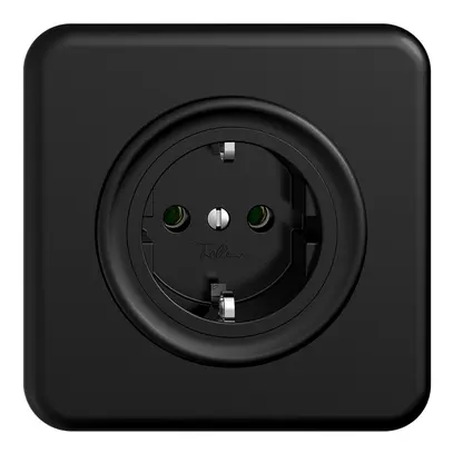 Prise SCHUKO ENC Sdue QMI 16A, 250VAC, L+N+PE noir 