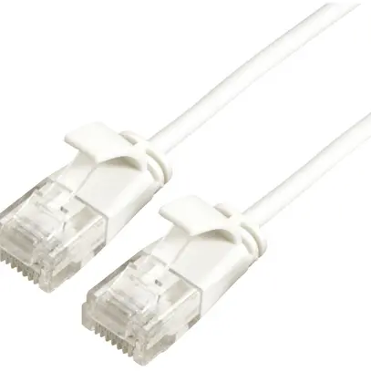 Cavo patch RJ45 ROLINE Slim, cat.6A U/UTP, tondo, bianco, 0.15m 