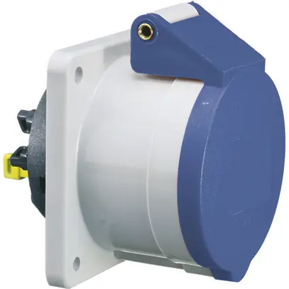 Presa INS CEE Bals diritta 32A 5P 230V 9h IP44 Ni 75×75mm QC 