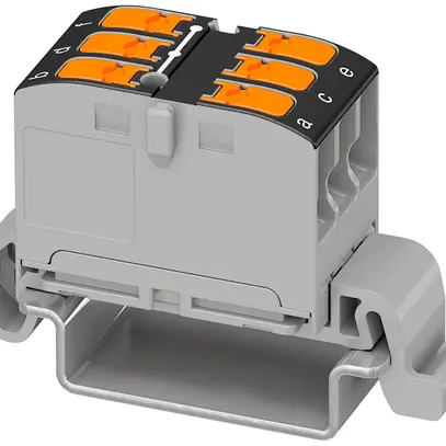 Blocco di distribuzione PX PTVFIX 6X2,5-NS35A BK 