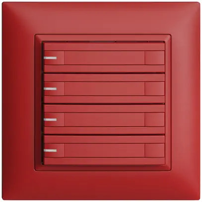 Pulsante INC KNX 4×EDIZIOdue berry RGB con LED con inserto carta 