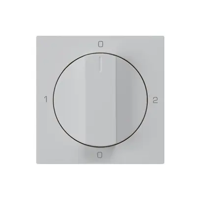 Frontset für Drehschalter S2 hellgrau 60×60mm kallysto 0-1-0-2 