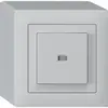 Interruttore pulsante luminoso AP kallysto 3/1L grigio chiaro 