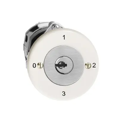 UP-Drehschalter FH 5/2P weiss mit Sicherheitsschloss 