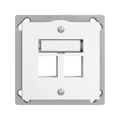 Kit montaggio INS EDIZIOdue FM.TE, uscita dritta, per 2×Keystone, bianco 