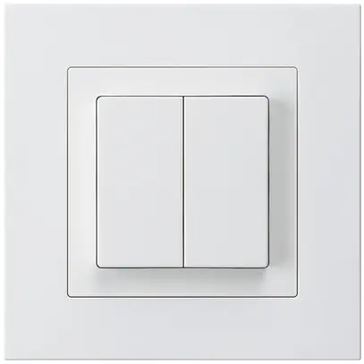 Pulsante INC kallysto.pro 2×A-R/1P bianco 