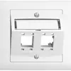Kit de montage INC Edue BKE, avec capot de sortie oblique, pour 2×RJ45, blanc 