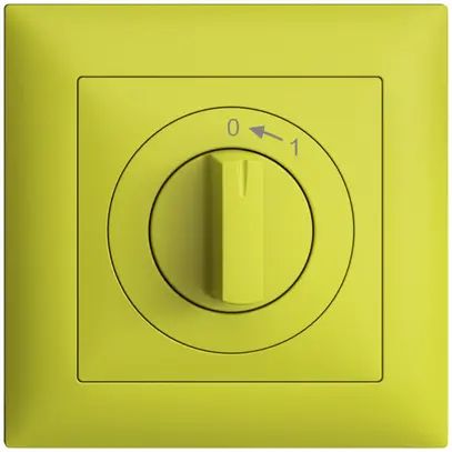 Kit frontale EDIZIOdue 0<-1 lemon 88×88mm per pulsante girevole 