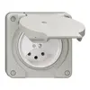 Presa NUP NEVO, 2×T13, IP21, c.LED, grigio chiaro 