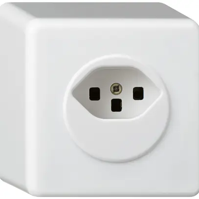Prise AP basico type 23 blanc bornes à vis 