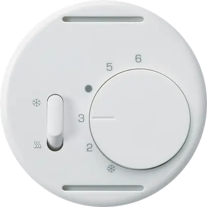 Termostato Hager basico A, con interr.di riscald./raffred., bianco 