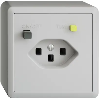 Presa AP EDIZIOdue T23 FI 30mA grigio chiaro 