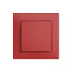 Abdeckset EDIZIOdue Schalter/Taster 1 Knopf 60×60mm rot 