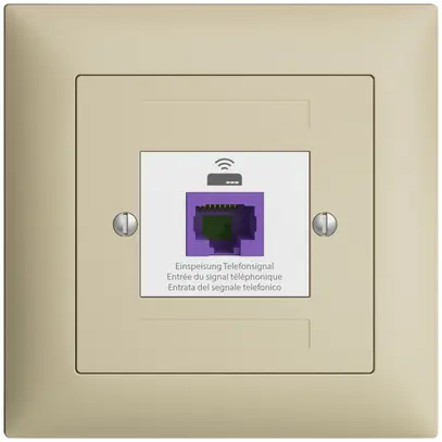 Presa ritorno INC EDIZIOdue FMI 1×RJ45 p.Swisscom VoIP, 8 poli, UTP, vanille 