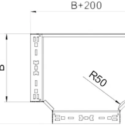 Derivazione T Bettermann RTM 35×300mm galvanizzato 