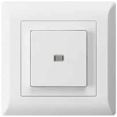 Contact à poussoir lumineux ENC kallysto.line AR/2P blanc 