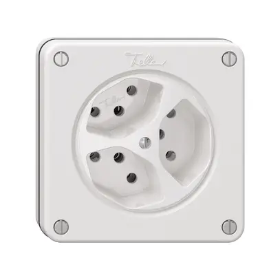 Prise NUPU NEVO, 3×T13, blanc 