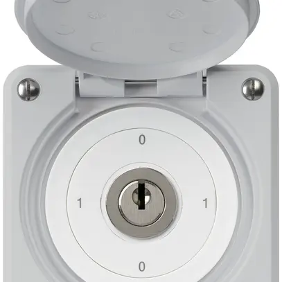 Interruttore a chiave INC robusto IP55 con copertura S0/1P grigio 