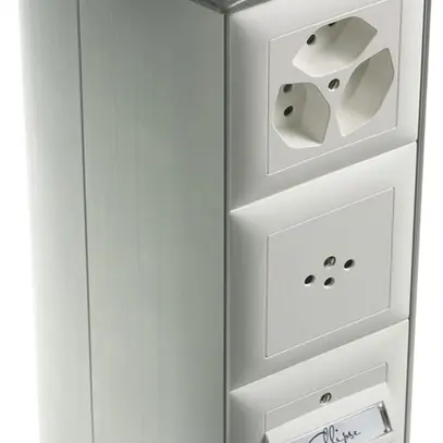 Potelet de raccordement Ellipse h=325 anod. avec 6 boîtes NIS IP20 