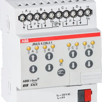 Attuatore di persiana KNX AMD 4-volte 6A 230VAC, manuale 