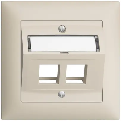 Kit d.montage ENC Edue FMI, avec capot d.sortie oblique, pour 2×Keystone, crema 