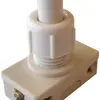 Interrupteur à poussoir INC ELBRO, 2A/250V 1L, long.de filetage 11.5mm, blanc 