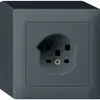 Prise AP HA kallysto type 25 avec bornes enfichables anthracite 