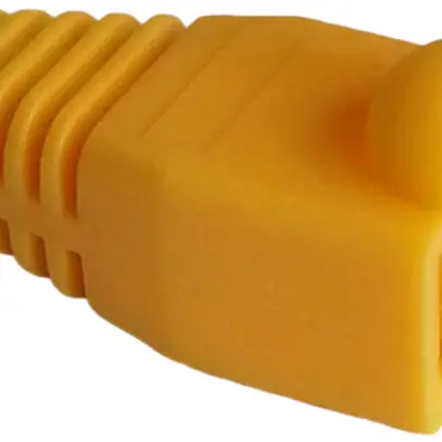 Douille anti-pliage jaune, pour fiche RJ45, droite 
