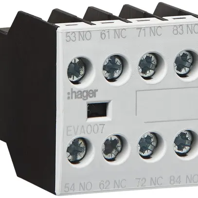 Contact auxiliaire Hager 2F+2O pour EV007…038, EVN022…045,  EVL014…027, EVR004 