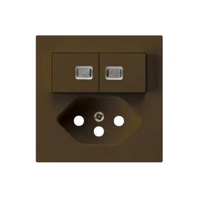 Kit frontale kallysto S1/T13 60×60 marrone con 2 lenti e protezione bambini 