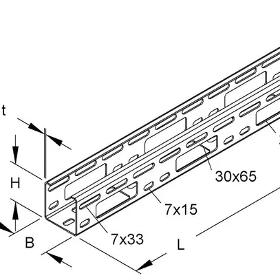 Verteilerkanal 50×50mm sendzimir verzinkt 