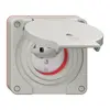 Prise NEVO N.CO 1×T23, IP55 d'après SN 441011, a.joint rouge, a.LED, gris clair 