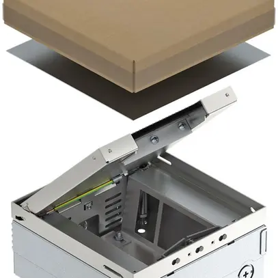 Boîte de sol Bettermann UDHOME4 pour 6 FLF avec réglette à brosse 