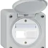 Kit di montaggio AP robusto IP55 uscita frontale per 2×R&M grigio 